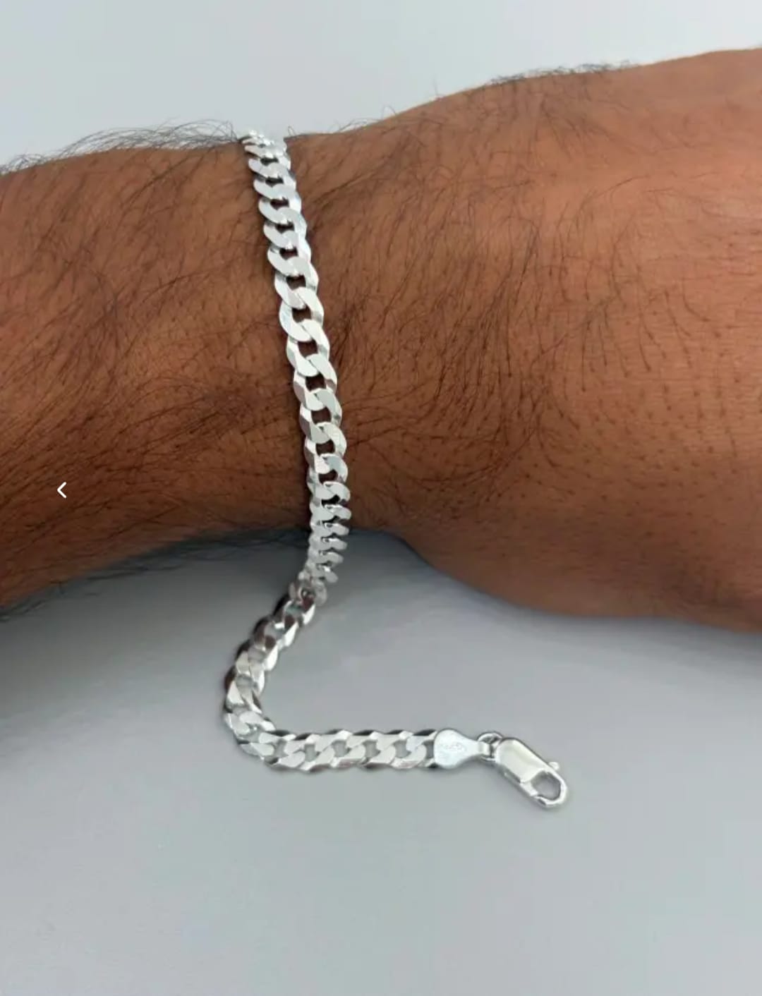 Pulseira italiana grume 6mm em prata 925