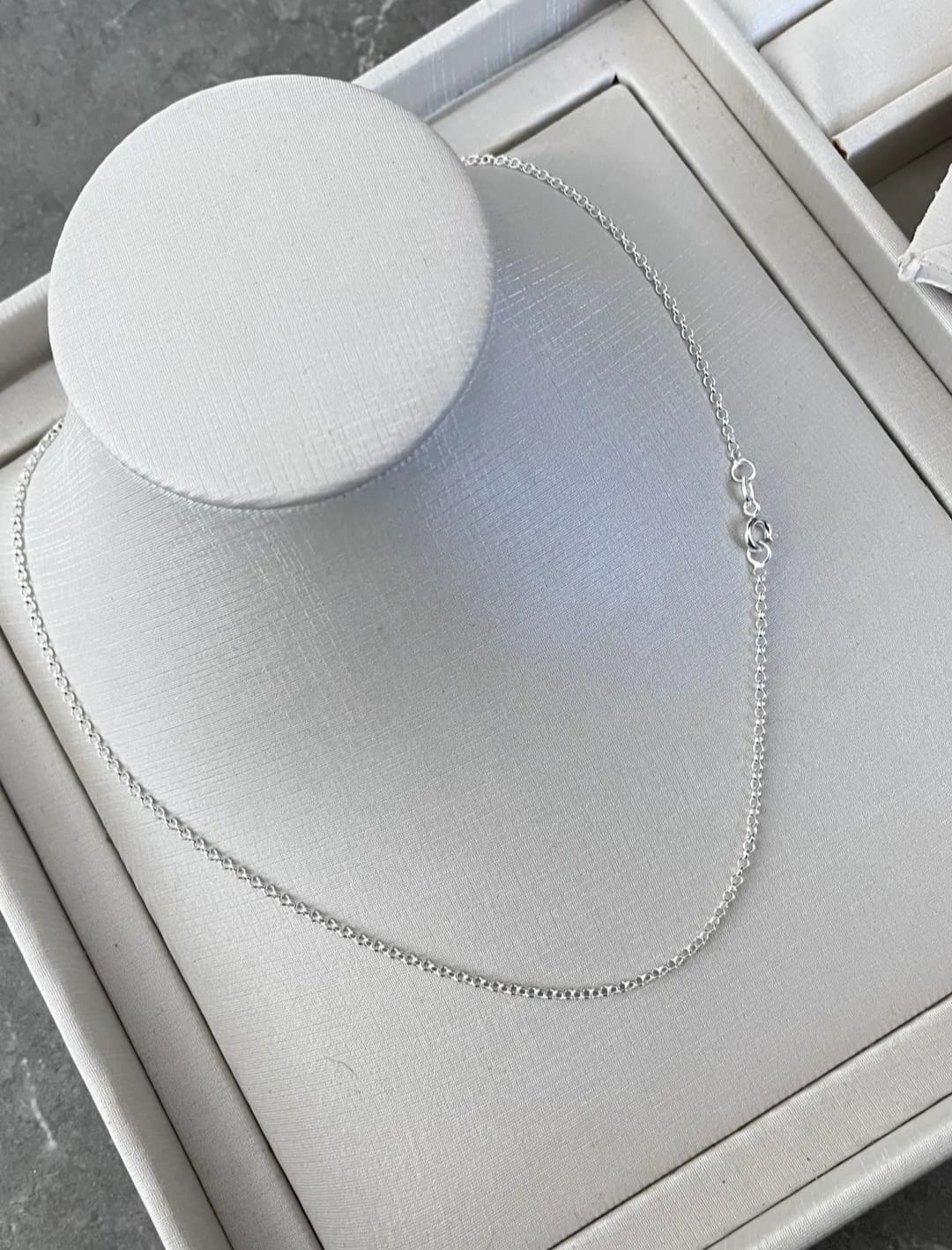 Colar elo português 2mm 40cm em prata 925
