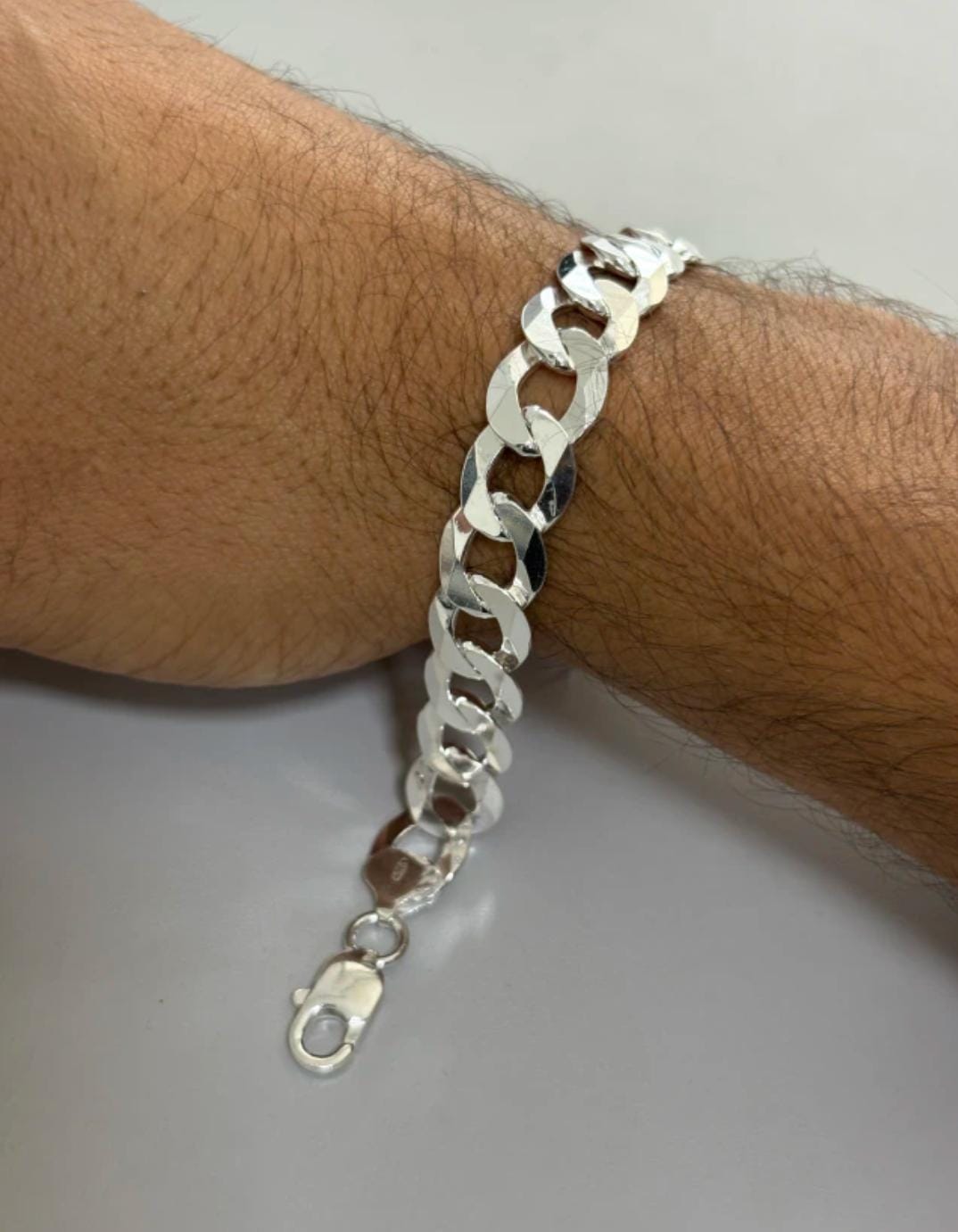 Pulseira grume 12mm em prata 925 — foto 2 de 2