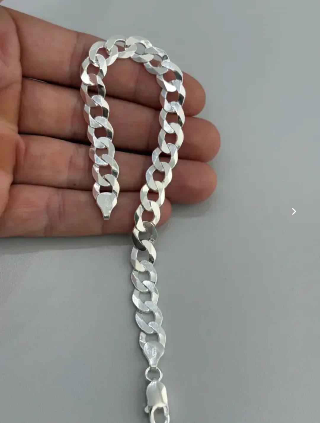 Pulseira italiana grume 9mm em prata 925