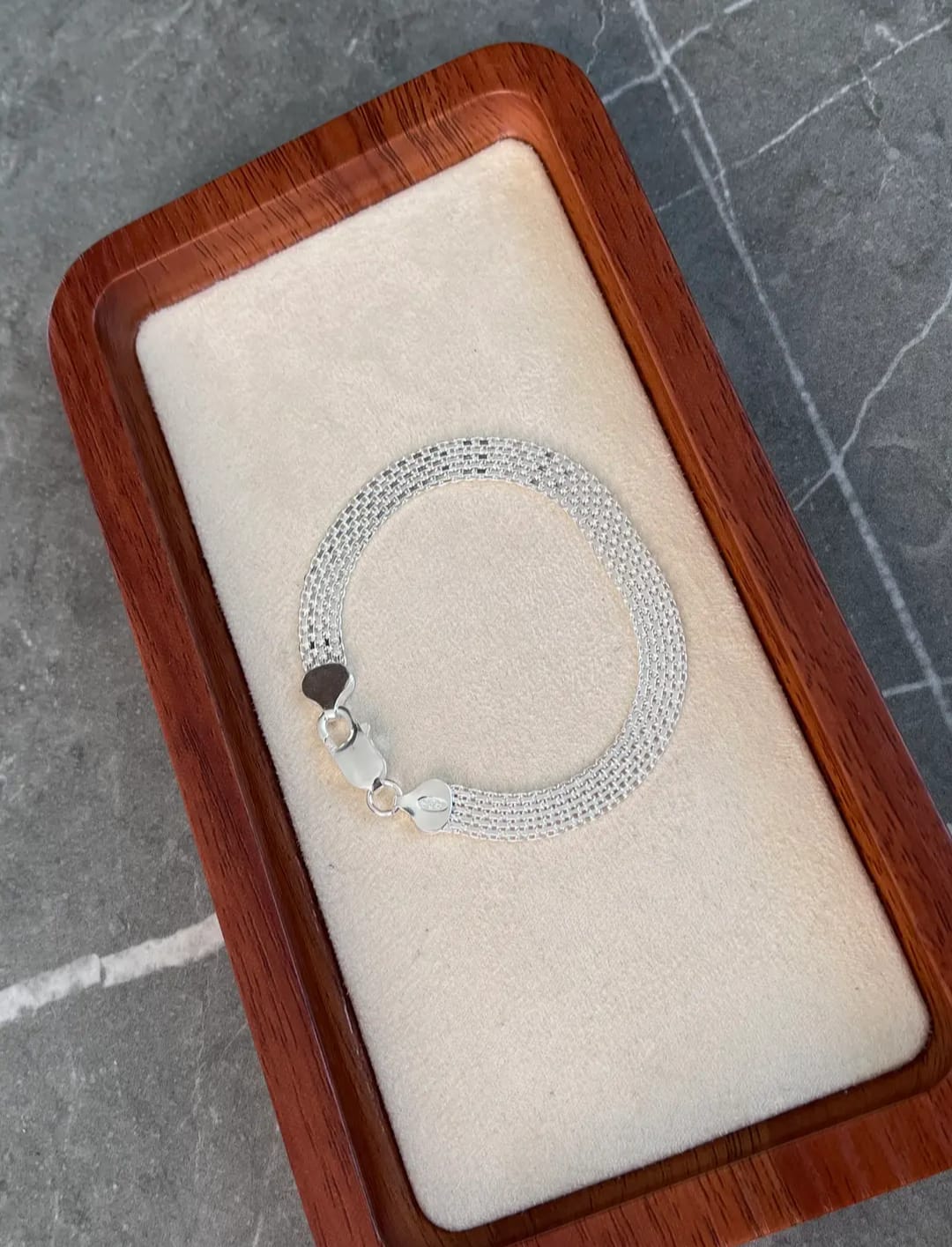Pulseira Bismak Grossa em prata 925