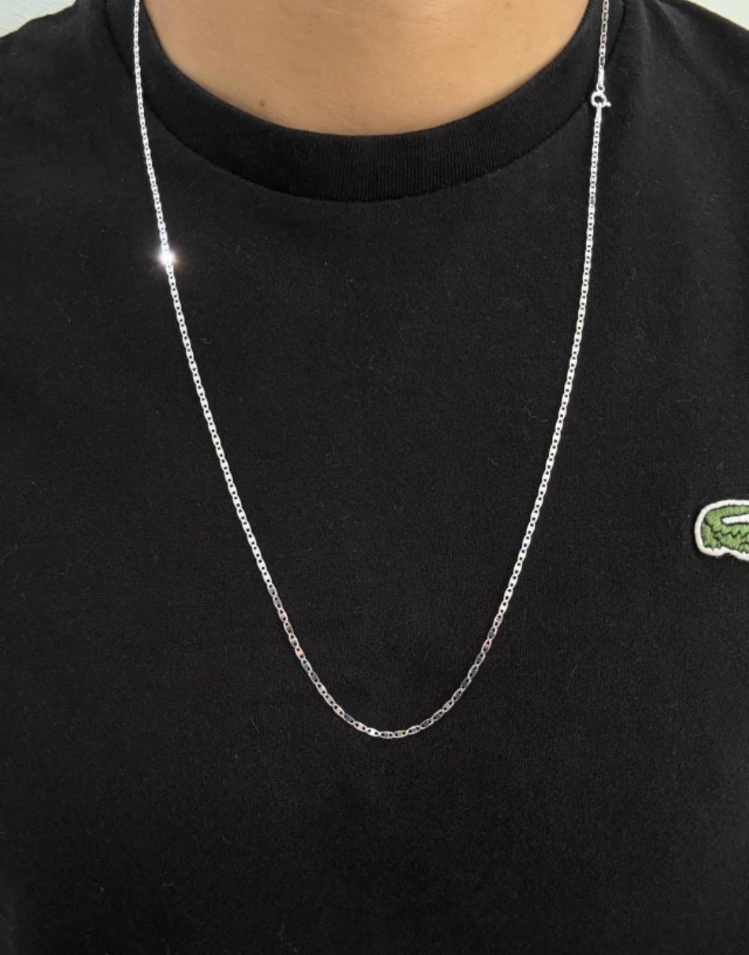 Corrente piastrine 1,5mm 70cm em prata 925 — foto 2 de 2