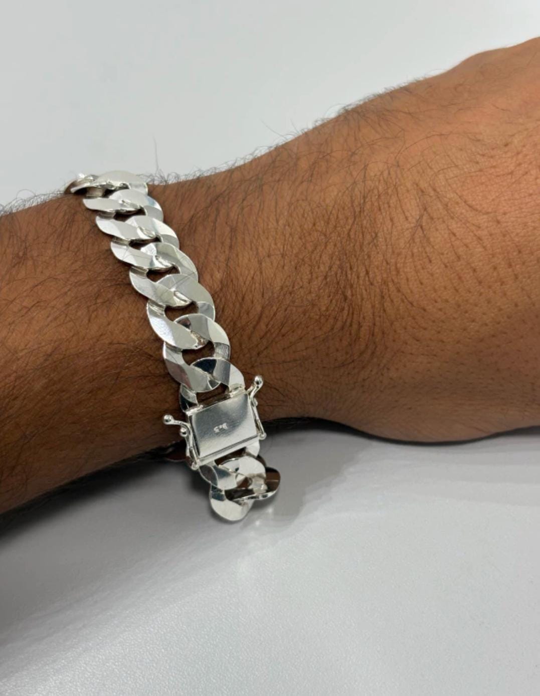 Pulseira grume 13mm fecho gaveta em prata 925 — foto 3 de 3