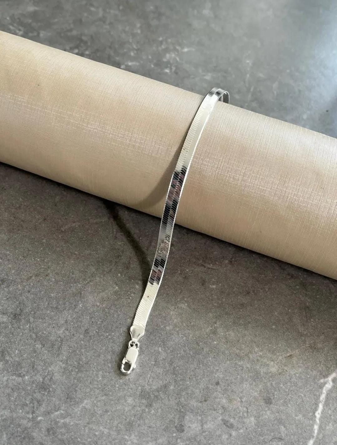 Pulseira Laminada Grossa em prata 925