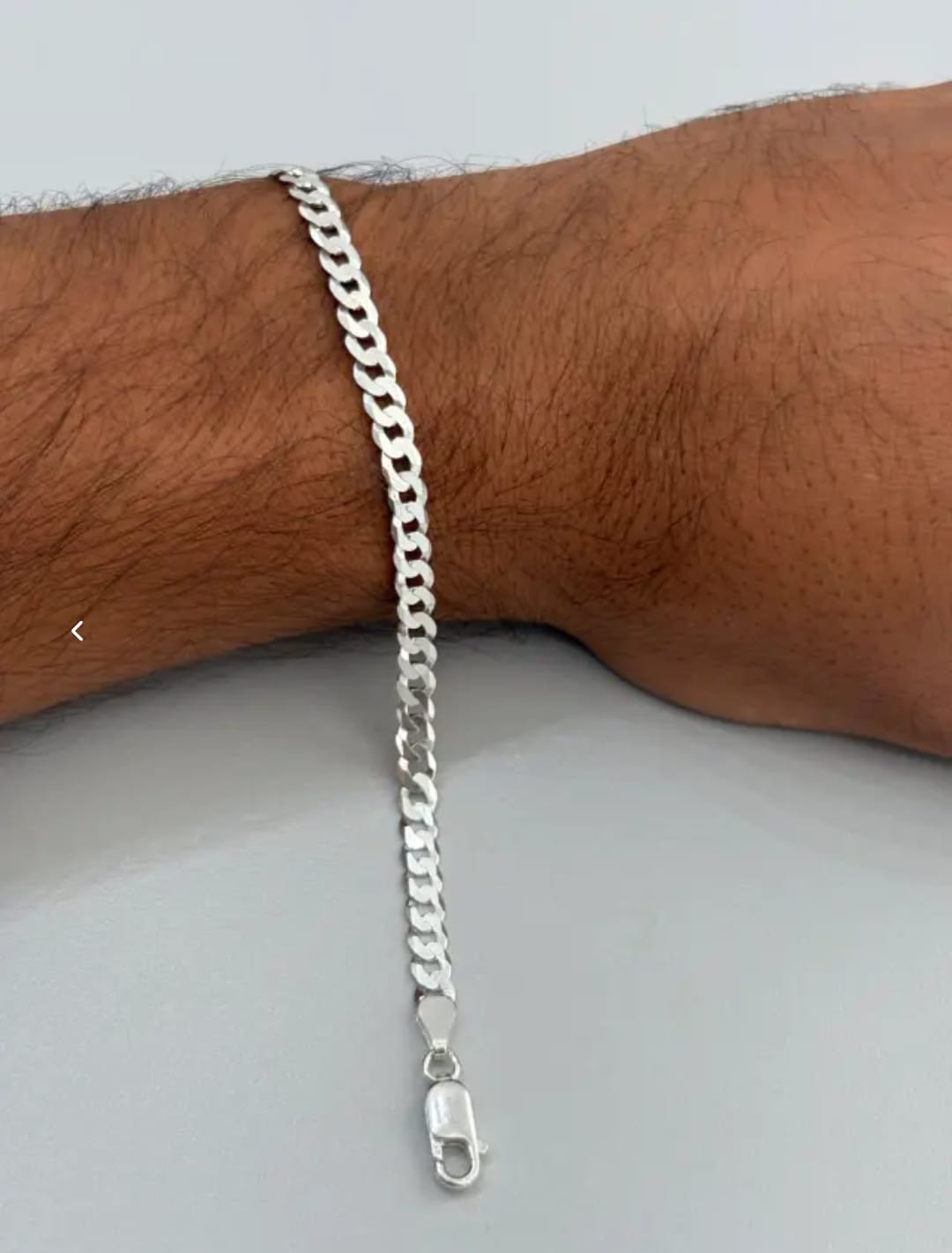 Pulseira italiana grume 5mm em prata 925