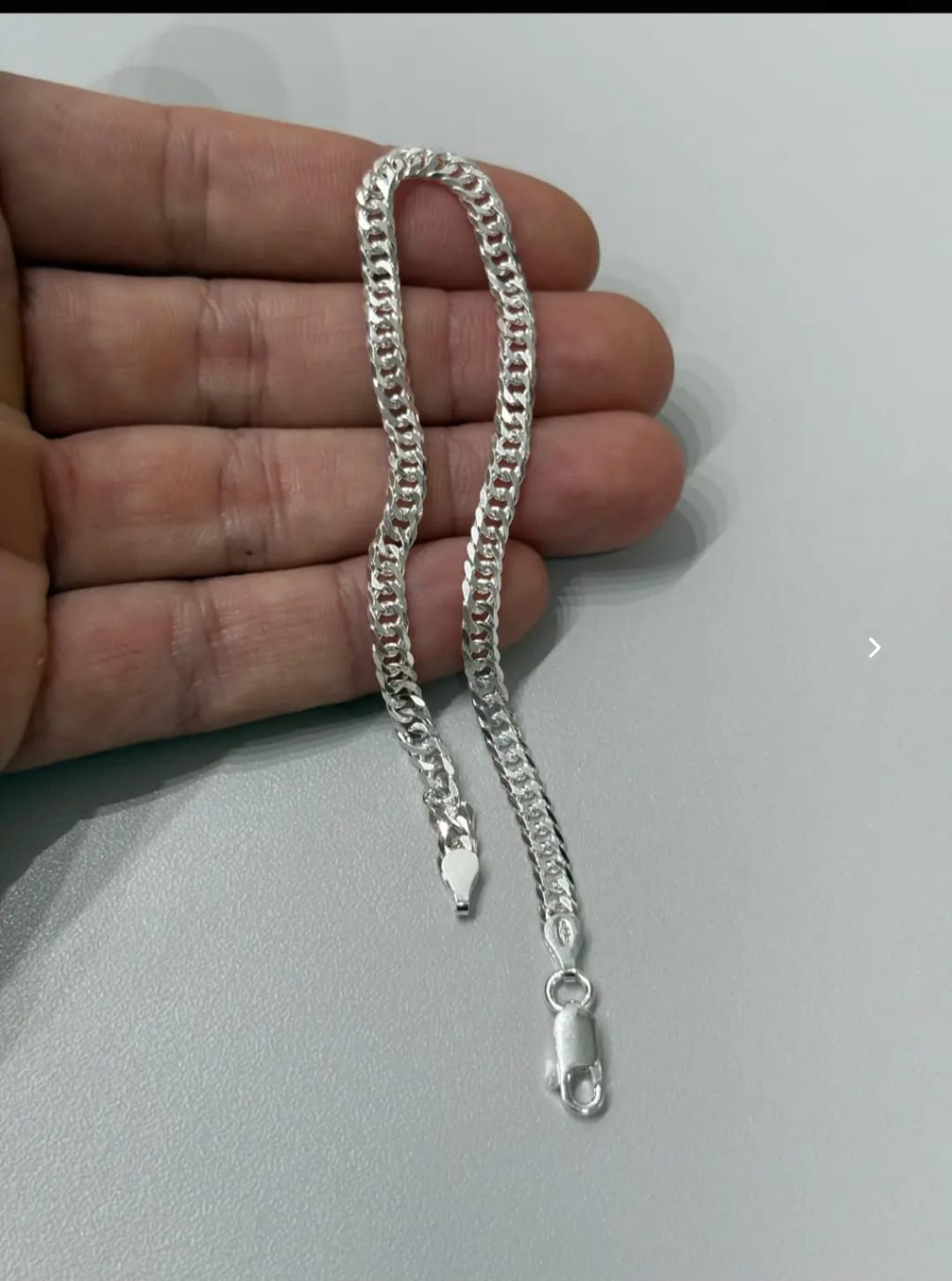 Pulseira italiana grume duplo 4,5mm em prata 925